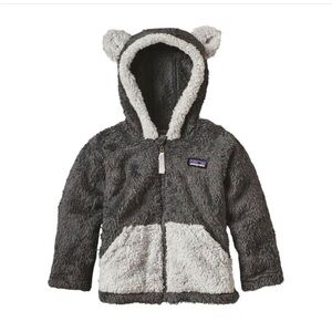 Patagonia Furry Friends Hoody- Infants Forge Grey 6-12M